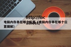 电脑内存条在哪个位置（电脑内存条在哪个位置图解）