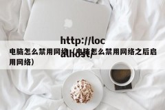 电脑怎么禁用网络（电脑怎么禁用网络之后启用网络）